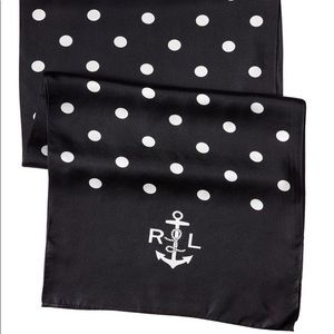 Ralph Lauren Lauren Black Silk Twill Scarf by Catalina